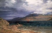 Amaldus Clarin Nielsen Enes ved Hardangerfjord oil painting artist